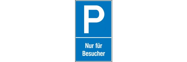 Parkplatzschild, hoch