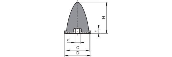 Gummi-Metall-Anschlag-Puffer, parabelförmig