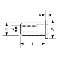 Blindnietmutter a 50Stk. M6x13,5mm FORTIS