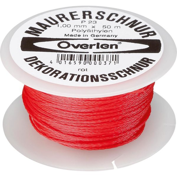 Maurerschnur Polyethylen 1mmx50m rot OVERMANN