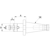 Aufsteckfräserdorn DIN2080 SK40-22x30 Fortis