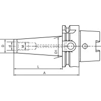 Aufnahme für Einschraubfräser DIN69893A HSK-A63 M6x50mm FORTIS