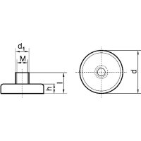 Flachgreifer-Magn. m.Gew.40 x 18mm Beloh