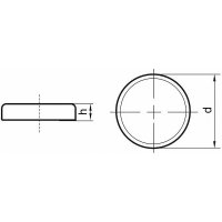 NdFeB-Flachgr.Magn.o.Gew.6 x 4,5 mm Beloh