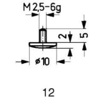 Messeinsatz HM Typ 12/10,0mm KÄFER