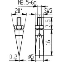 Messeinsatz HM Typ 20/ 5,0mm KÄFER