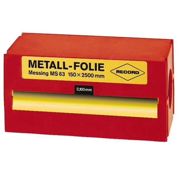 Metallfolie Messing 150x2500x0,300mm RECORD