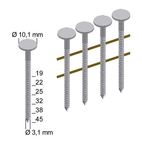 Dachpappnägel zn 7200 StkCNZ31/25NKRI Prebena