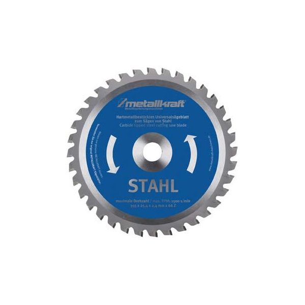 Kreissägeblatt Stahl 80Z 355x2,4x25,4mmMetallkraftHartmetall bestückt Stürmer