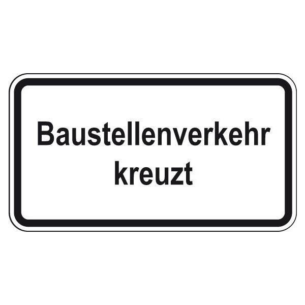 WH.27, 600x330mm Baustellenverkehr kreuzt RAL-Gütezeichen Folie RA2