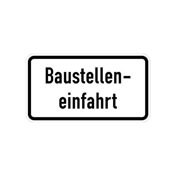 WH.28, 600x330mm Baustelleneinfahrt RAL-Gütezeichen Folie RA2