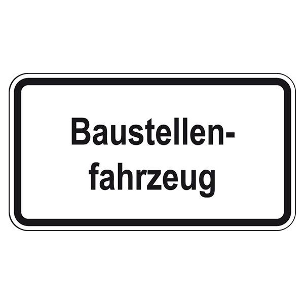 WH.30, 600x330mm Baustellenfahrzeug RAL-Gütezeichen Folie RA2