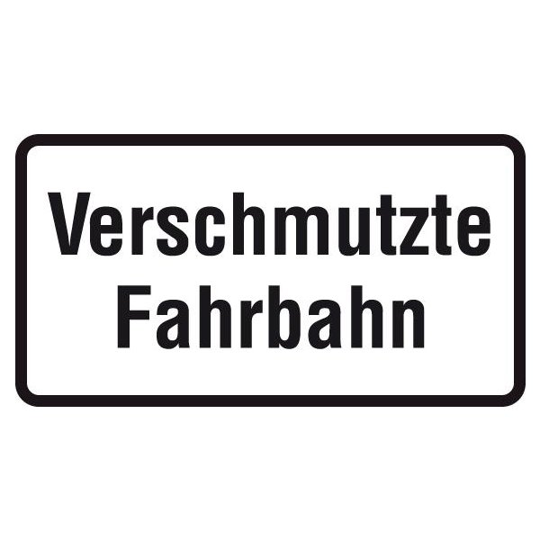 ZZ.1007-35, 231x420mm Verschmutzte Fahrbahn RAL-Gütezeichen Folie RA2