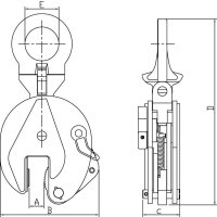 Hebeklemme SLC-0,5 Tragfähigkeit 500 kg