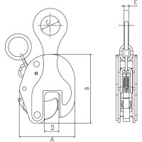 Hebeklemme VLC-1 Tragfähigkeit 1000 kg