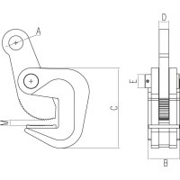 Hebeklemme HPC-2-1 Tragfähigkeit 1000 kg