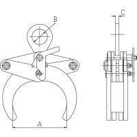 Rundmaterialgreif RTG-0,5Tragfähigkeit 500 kg