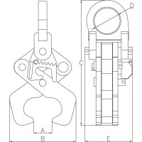 Trägergreifer RG-2 Tragfähigkeit 2000 kg