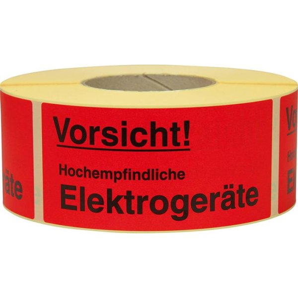 Hinweis Etiketten Empf. Elektronik 1.000 Stk/Rolle