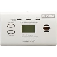 Kohlenmonoxidmelder KO2D mit Display B154xT44H80 mm Gloria