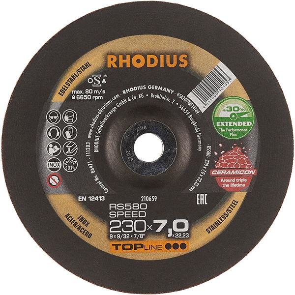 Schruppscheibe RS 580 SPEED EXTENDED 230 x 7,0 x 22,23 mm Rhodius