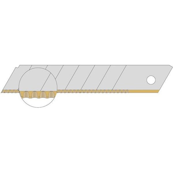 Wellenschliffklinge TiN 18mm Pack a 10 Stück LUTZ BLADES