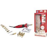 Brandmal-Set mit An/Aus Kolben und 20 Aufsätzen Pebaro