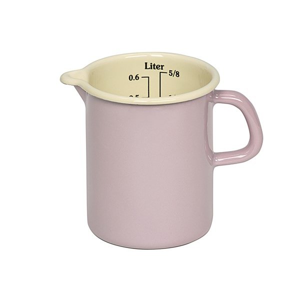 Messbecher emailliert 0,5 l rosa/bunt