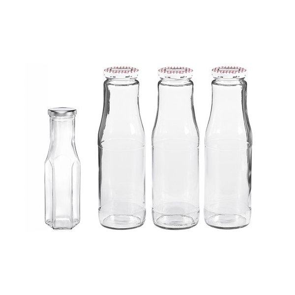 Saftflasche mit 53mm TO-Deckel 750 ml 3er Pack