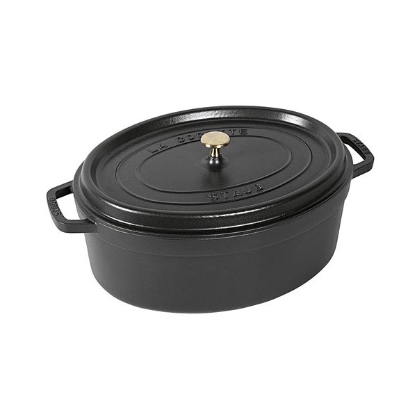 Cocotte 37cm schwarz oval