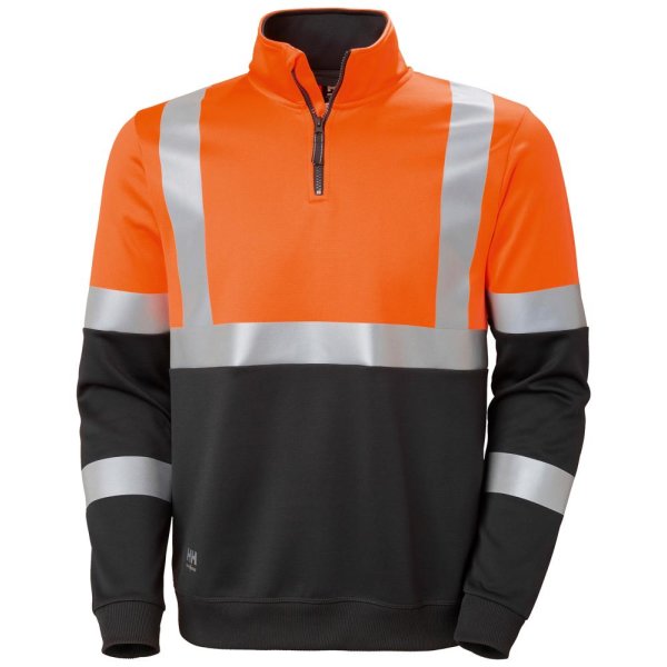 Warn-Sweat-ZIP, orange, Gr.M