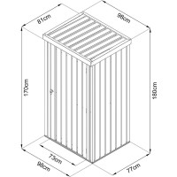 Geräteschrankmit Flachdach + Zubehör98 x 81 x...