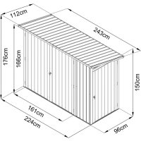 Multifunktionsunterstand3in 1243 x 112 x 176 cmBe...