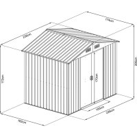 Gartengerätehausm.Satteldach236 x 174 x 206...