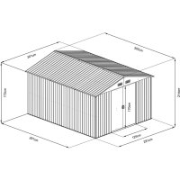 Gartengerätehausm.Satteldach301 x 303 x 214...