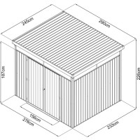 Systemhaus m. Oberlicht7 qm anthrazit290 x 245 x 226...