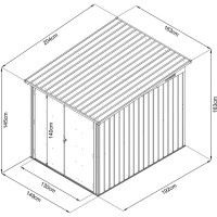 Fahrradgaragefür 3 Fahrräder164 x 204 x 145/163...