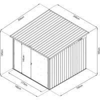 Fahrradgaragefür 4 Fahrräder206 x 204 x 145/163...