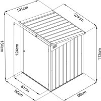 Mülleimer-Garage1 Mülltonne104 x 101 x 113/134...