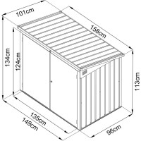 Mülleimer-Garage2 Mülltonne158 x 101 x 113/134...