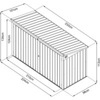 Mülleimer-Garage3 Mülltonne233 x 101 x 113/134...