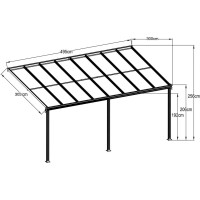 Terrassenüberdachung IImit 3 Standfuß496 x 303...