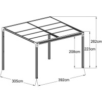 Pergola Air4 Pfosten400 x300 x 200/254 cmBeschaff...