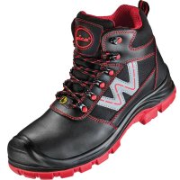 Schnüstiefel CANELLI Schwarz/rot, S3 SR ESD Gr. 37 Wica