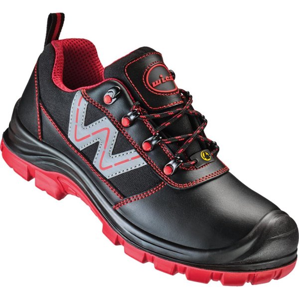 Halbschuh BELLUNO Schwarz/rot, S3 SR ESD Gr. 36 Wica