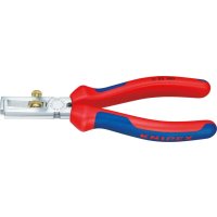 Abisolierzange verchromt mit Mehrkomponenten-Griffen 160mm qmm KNIPEX