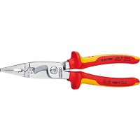 Elektroinstallationszangeverchromt VDE 200mm KNIPEX