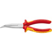 Storchschnabelzange VDE gebogen mit Mehrkomponenten-Griffen 200mm KNIPEX