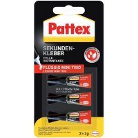 Pattex Sekundenkleber Mini Trio 3x1g