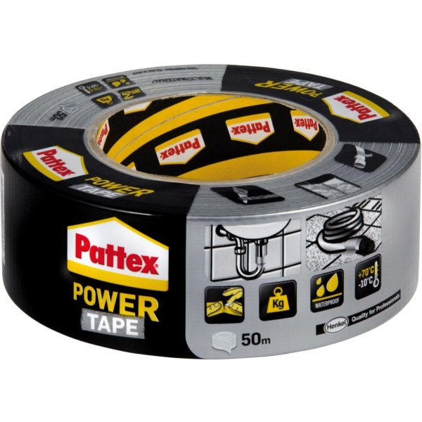 Pattex Power Tape 50mm x 25m, silber Henkel